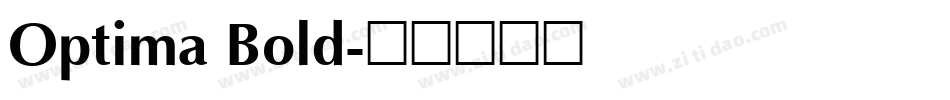 Optima Bold字体转换
